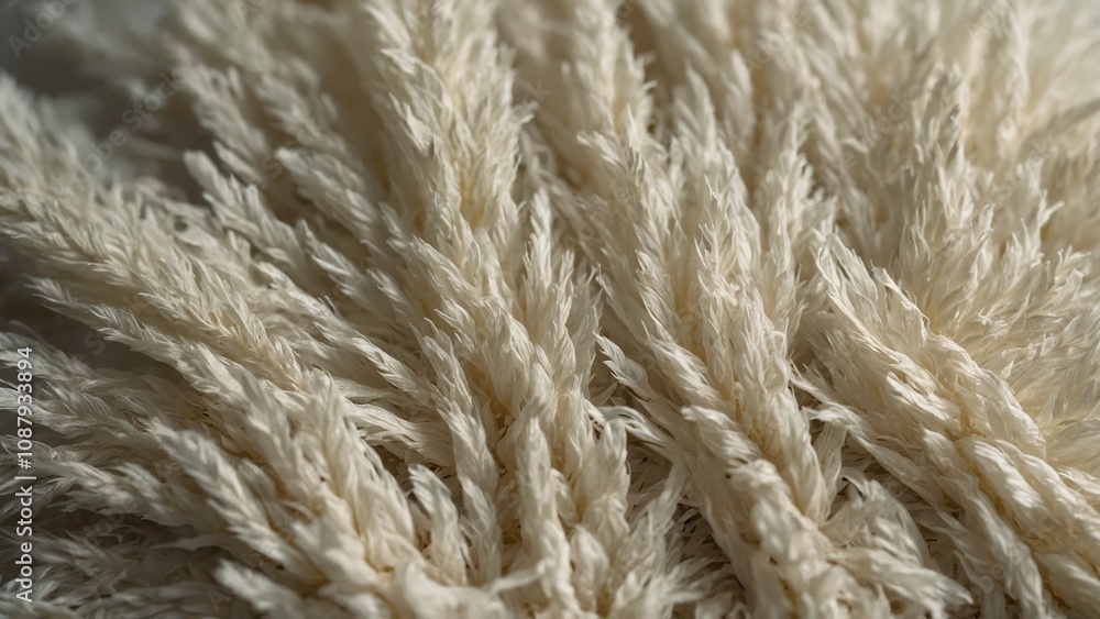 Fototapeta premium Eco Friendly Fabric Texture Pineapple leaf fiber fabric with soft textured strands close-up