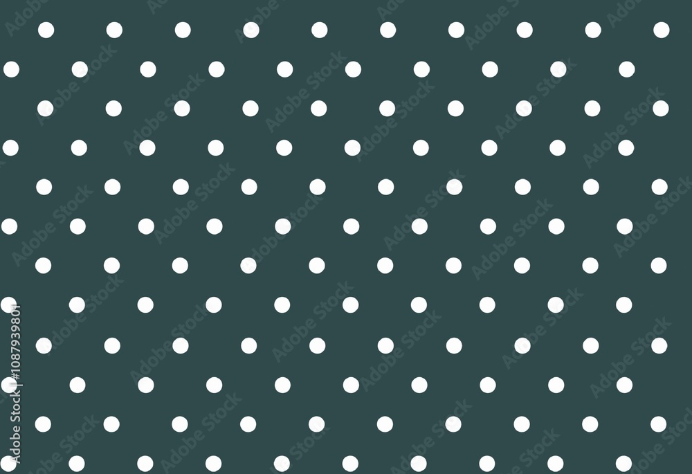 Seamless polka dot pattern on dark green background. Perfect for gift paper, cards, textile, product presentation, wallpaper. Illustration Seamless polka dot pattern on dark green background. Perfect for gift paper, cards, textile, product presentation, wallpaper. Illustration