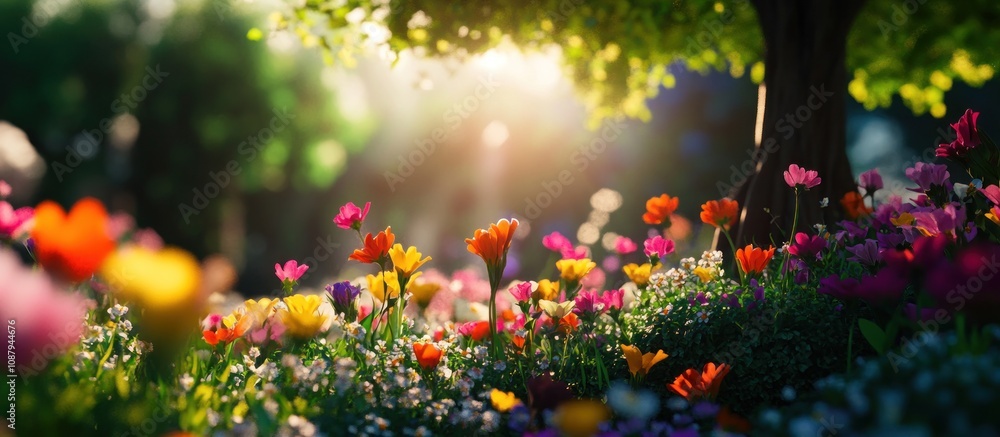 Colorful Flowers in a Sunny Meadow Colorful Flowers in a Sunny Meadow