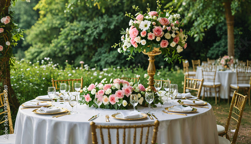Décoration élégante pour un mariage en plein air