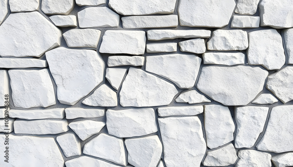 Obraz premium Natural stone pattern white gray texture and background, sticker style