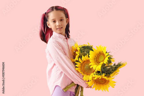 Cute little Asian girl with...