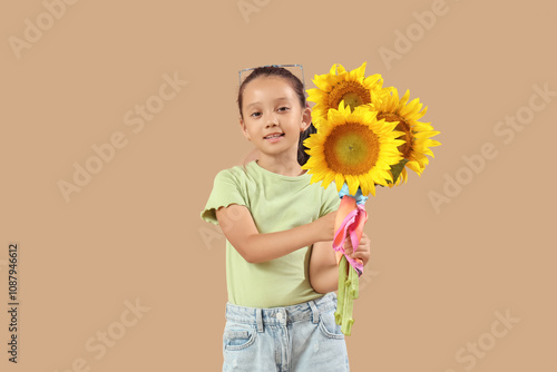 Cute little Asian girl with...