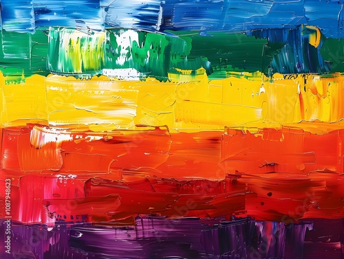 Bold Brushstrokes of Pride A Vibrant Painting Expressing the Spirit of the LGBTQ Community