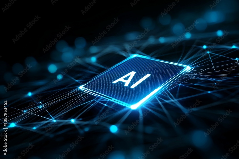 AI abbreviation artificial intelligence. Background with selective focus and copy space AI abbreviation artificial intelligence. Background with selective focus and copy space