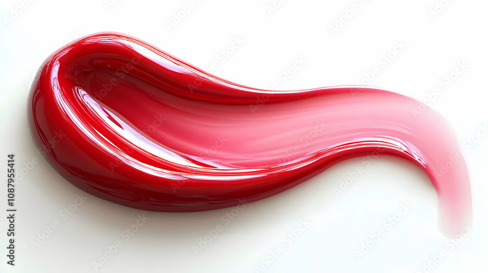 Glossy Red Liquid Swirl Abstract 3D Render Background Image Glossy Red Liquid Swirl Abstract 3D Render Background Image