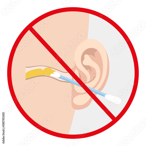 Ear wax with using ear stick anatomy. Warning using q tip