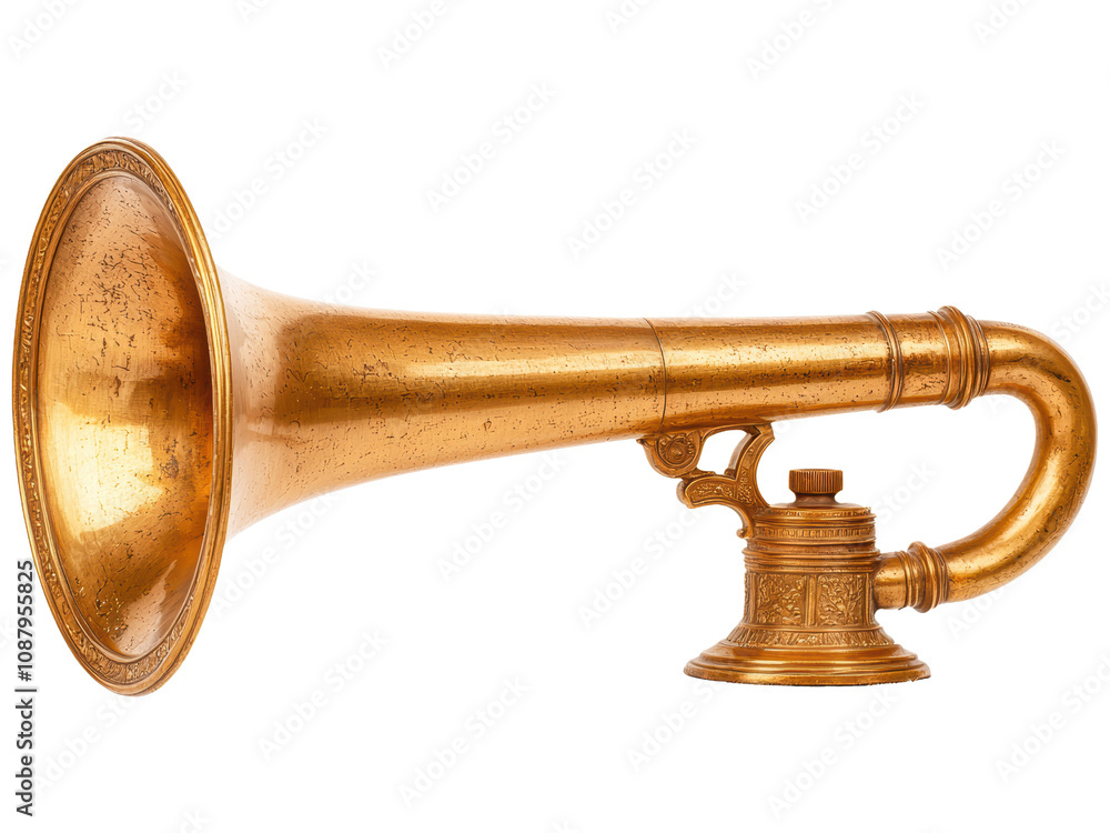 Obraz premium Vintage Golden Horn with Elegant Design
