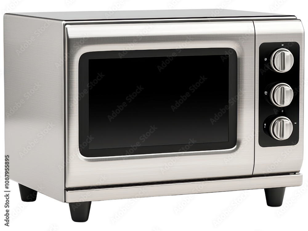 Fototapeta premium Modern Stainless Steel Microwave Oven Design