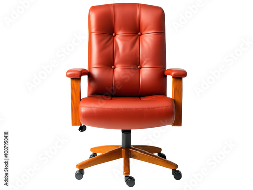 Elegant Red Office Chair for Modern Workspaces