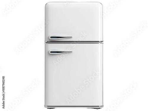 Classic Retro Style Refrigerator with Frosted Finish