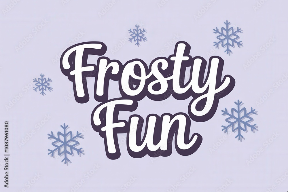 Frosty Fun Typography Snowflakes Pastel Purple Background Holiday Promotions Frosty Fun Typography Snowflakes Pastel Purple Background Holiday Promotions