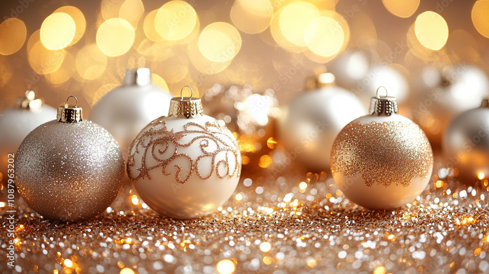 Elegant white and gold Christmas background with a serene and peaceful ambiance, featuring a soft glow that evokes feelings of warmth, joy, and celebration during the holiday season Elegant white and gold Christmas background with a serene and peaceful ambiance, featuring a soft glow that evokes feelings of warmth, joy, and celebration during the holiday season