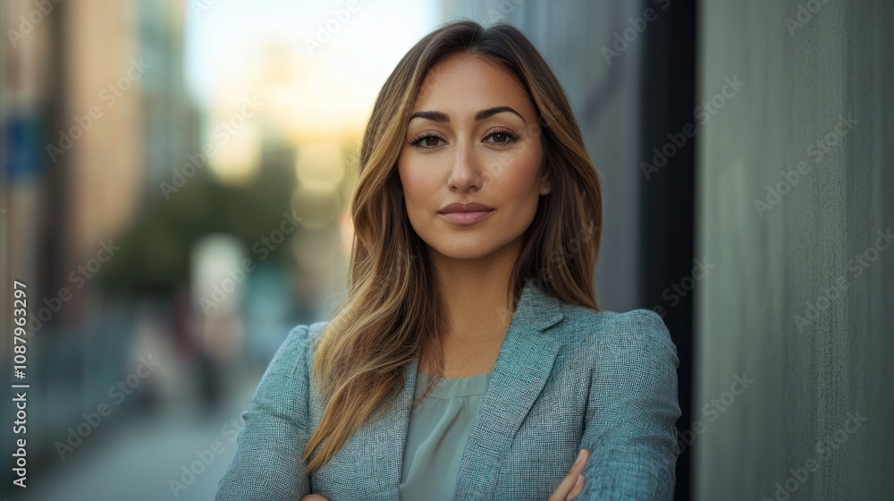 Confident Businesswoman in Urban Setting Confident Businesswoman in Urban Setting