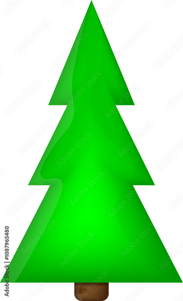 Christmas tree icon, isolated Xmas fir symbol on transparent background. PNG illustration Christmas tree icon, isolated Xmas fir symbol on transparent background. PNG illustration