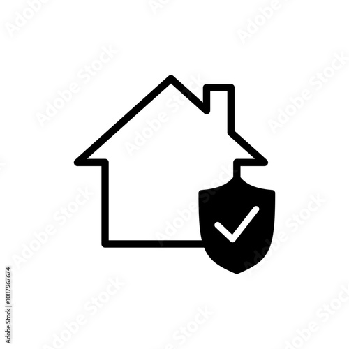 home insurance icon vector. home protection sign and symbol