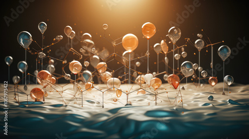 Essential Science Background: Exploring Fundamental Concepts, laboratory texture is glowing in the dark abstract background