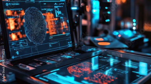 A computerized scanner and fingerprint analysis station