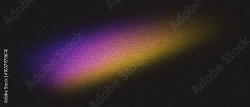 Abstract noise gradient: vibrant purple and yellow light blur on dark background