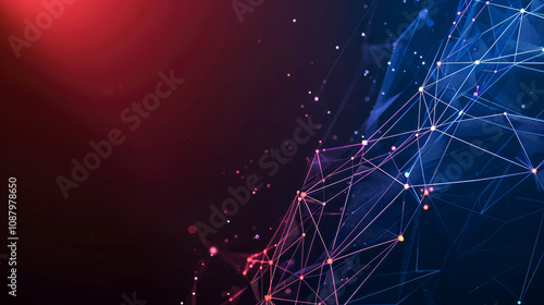 Abstract Technology Background: Innovative Concepts in Modern AI Communication and Digital Network Technology