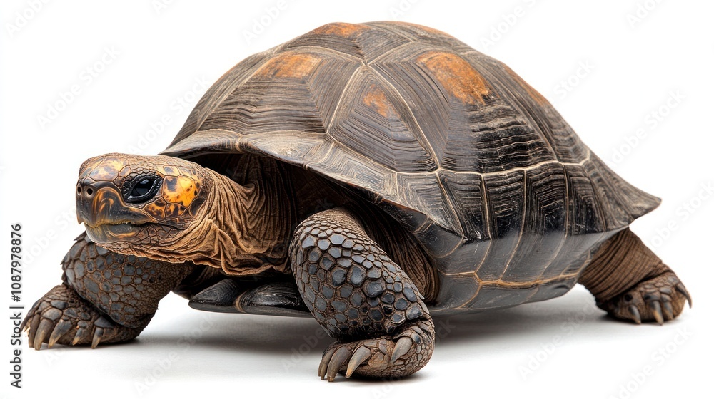 Obraz premium A Close-Up of a Galapagos Tortoise