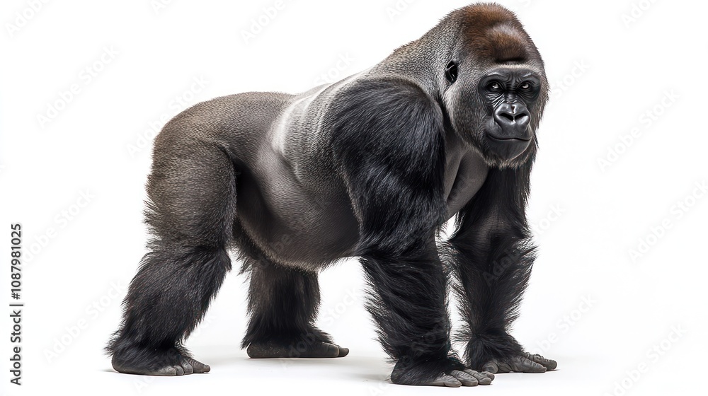 Powerful Gorilla in a Studio Setting Powerful Gorilla in a Studio Setting