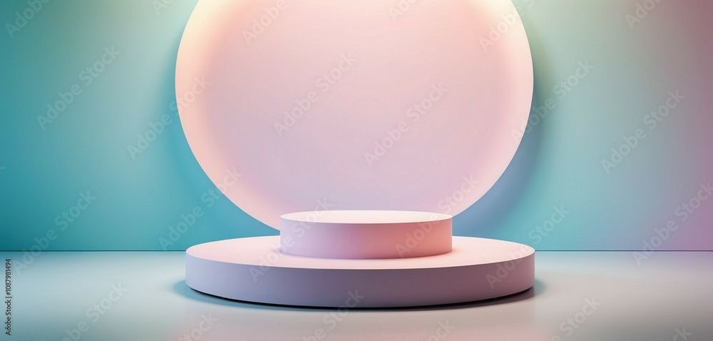 Circular Podium in Gradient Glow Circular Podium in Gradient Glow