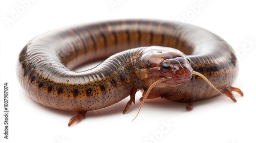 A Close-Up of a Worm Lizard photo