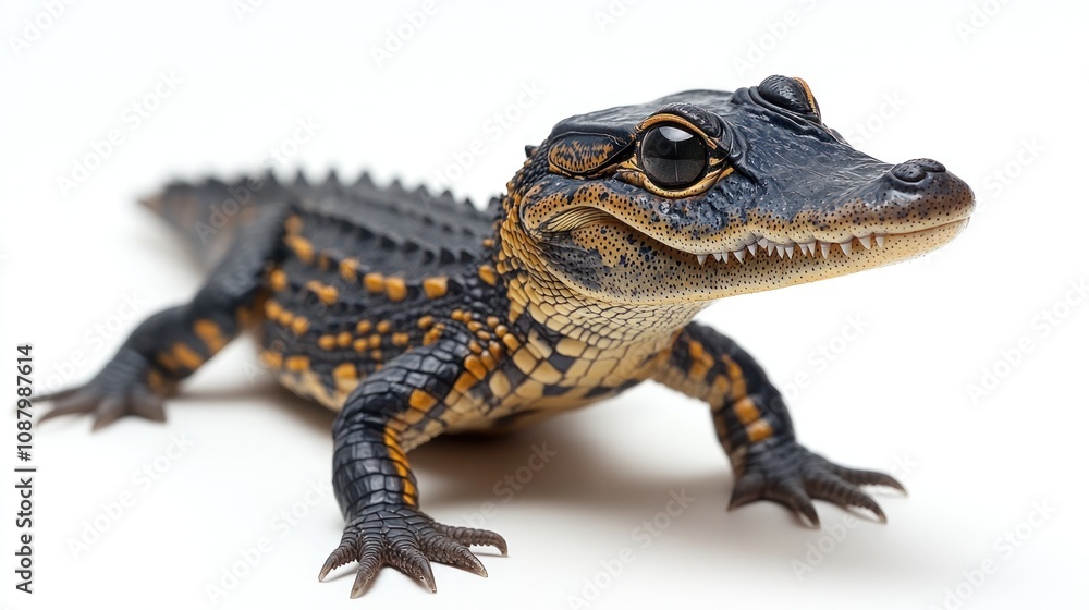 Baby Alligator with Yellow Stripes Baby Alligator with Yellow Stripes