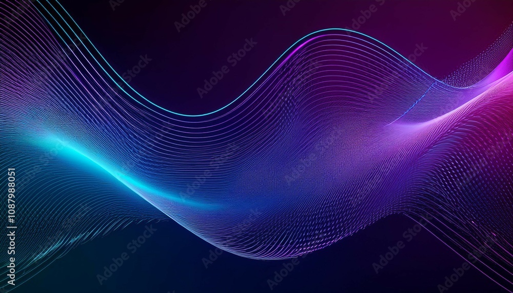 futuristic blue and purple dark background colored music wave big data technology or science banner 3d rendering futuristic blue and purple dark background colored music wave big data technology or science banner 3d rendering