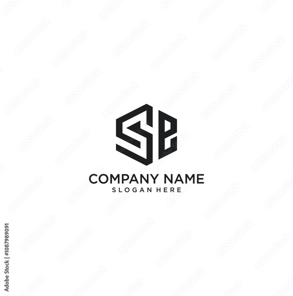 letter SE logo design vector letter SE logo design vector