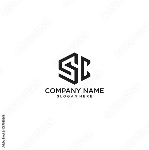 letter SC logo design vector