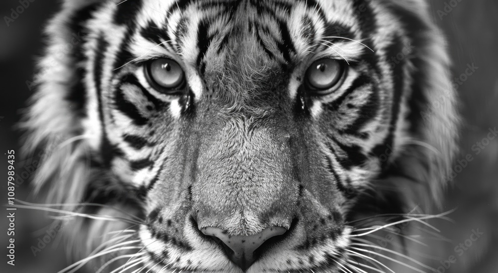 Close-Up Portrait of a Tiger's Face Close-Up Portrait of a Tiger's Face