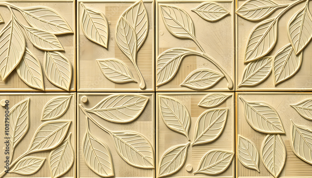 ceramic tile with transparent leaves pattern, graphic novel art ceramic tile with transparent leaves pattern, graphic novel art