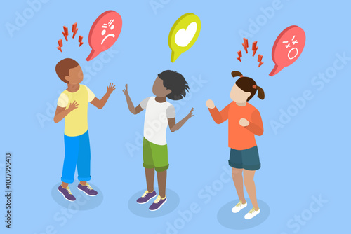 3D Isometric Flat Vector Illustration of Conflict Management and Mediation, Empathy And Understanding