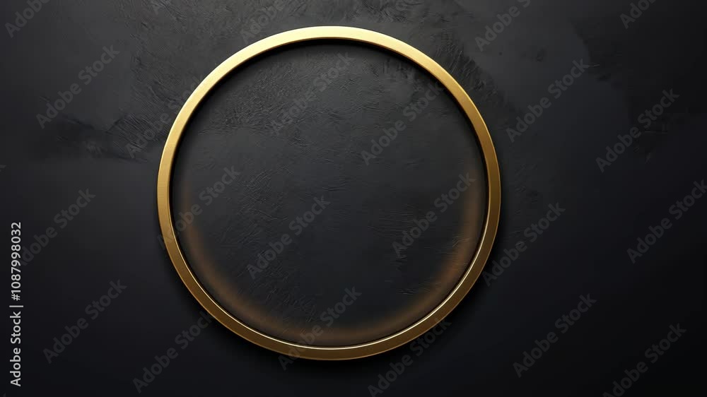 A gold circle on a black background. The circle is empty and has no content. It is a simple design that is meant to be visually appealing A gold circle on a black background. The circle is empty and has no content. It is a simple design that is meant to be visually appealing