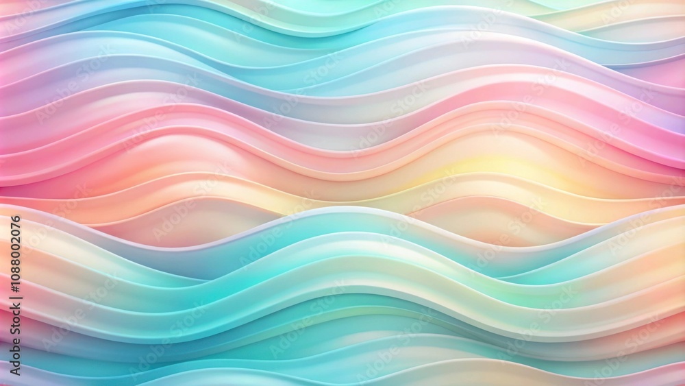 Obraz premium Abstract pastel colors wave background, pastel, colors,wave, abstract, soft, background, texture, design, smooth, gradient