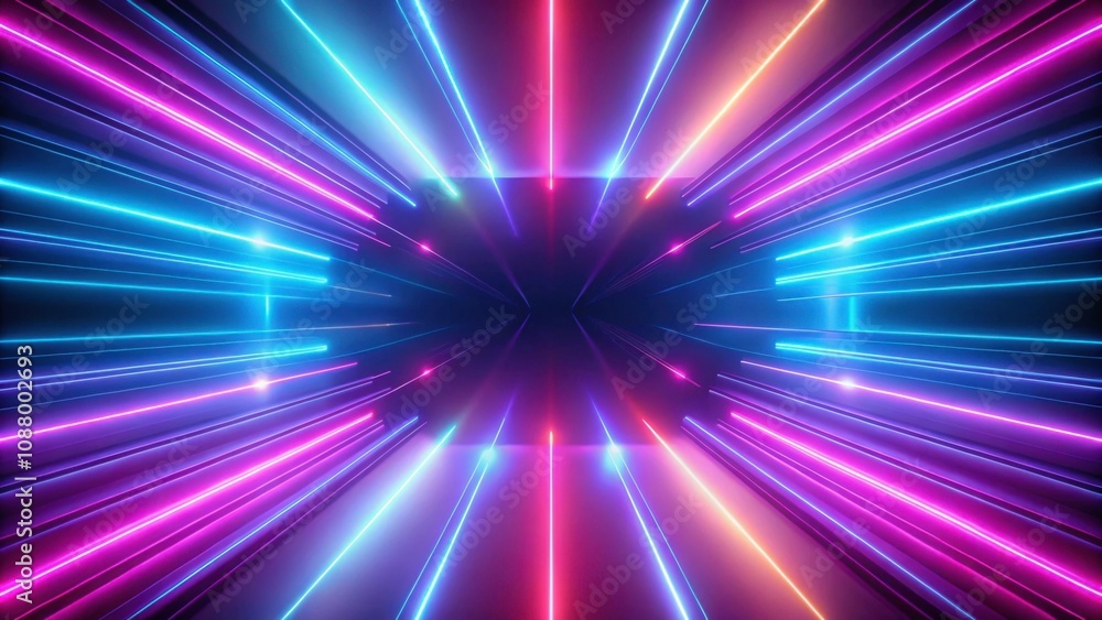 Obraz premium Multicolored motion gradient purple and blue neon lights soft background with animation seamless loop