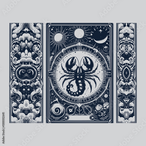 scorpio tarot tattoo under moonlight