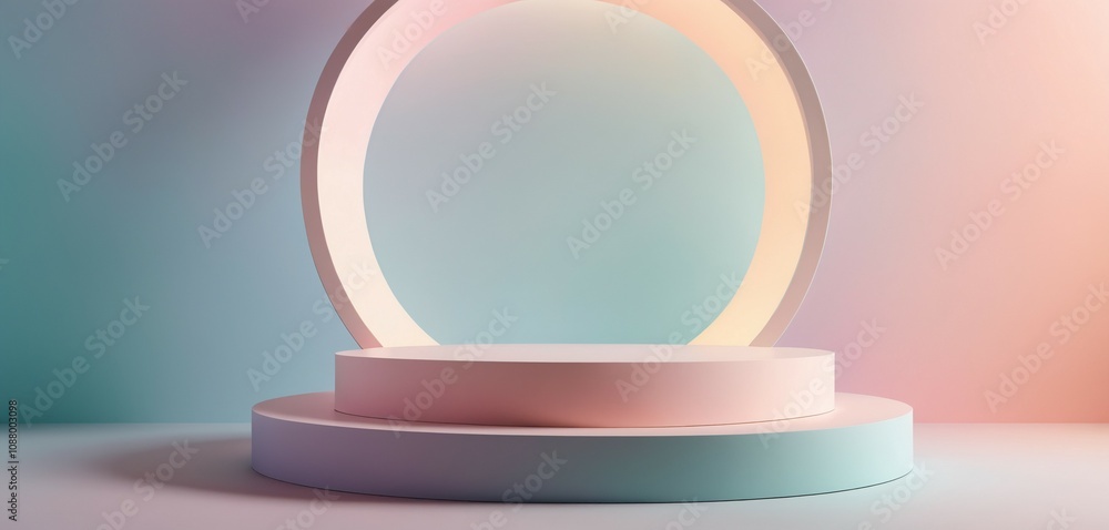 Sleek Podium with Gradient Background Sleek Podium with Gradient Background