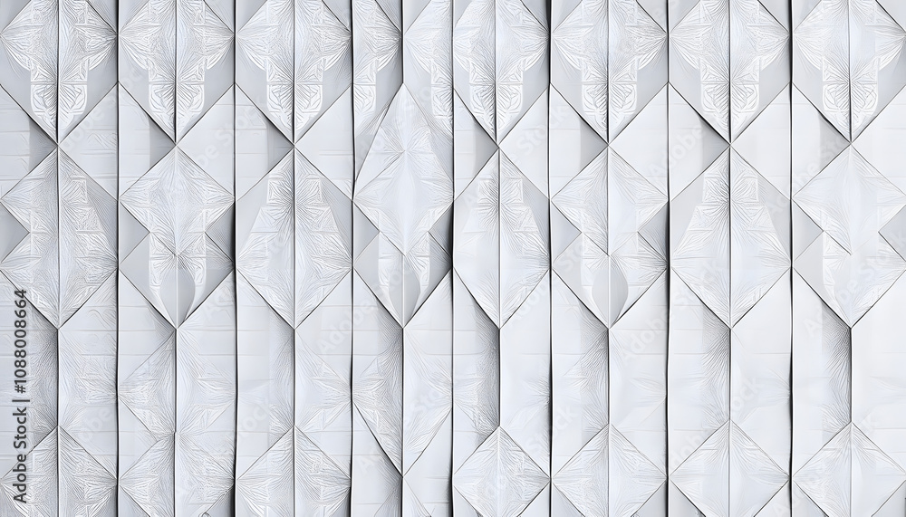 Obraz premium Gray patterned wallpaper, origami