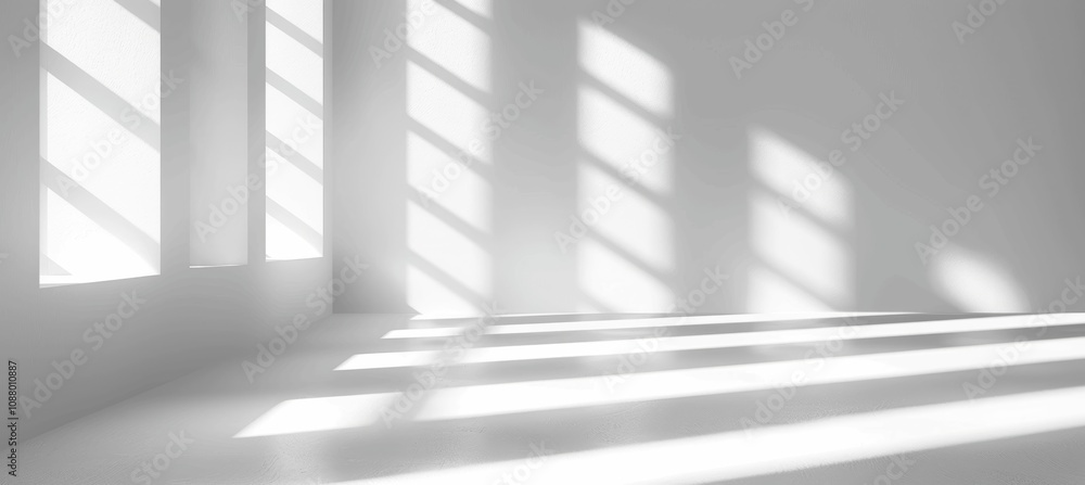 Minimalist White Wall Shadows and Light Overlay Background for Product Presentation Minimalist White Wall Shadows and Light Overlay Background for Product Presentation