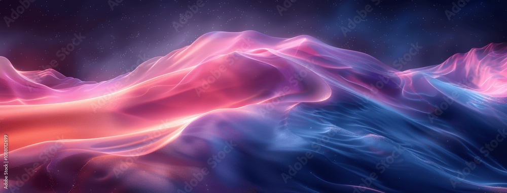 Neon Glowing Waves Abstract Background Neon Glowing Waves Abstract Background