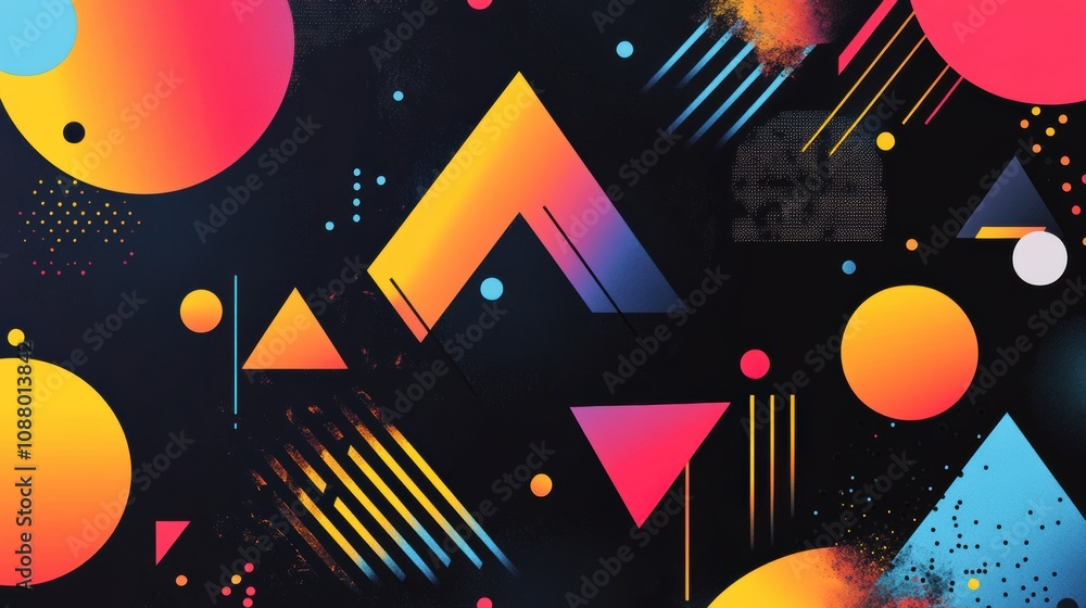 Vibrant Abstract Geometric Background with Colorful Shapes and Dynamic Patterns for Modern Design Projects and Creative Artwork Vibrant Abstract Geometric Background with Colorful Shapes and Dynamic Patterns for Modern Design Projects and Creative Artwork