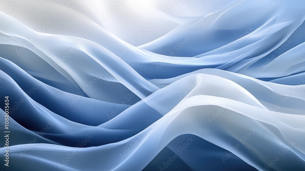 Abstract fluid waves in serene blue and white tones, creating a calming atmosphere and a sense of tranquility, perfect for backgrounds or design projects. Abstract fluid waves in serene blue and white tones, creating a calming atmosphere and a sense of tranquility, perfect for backgrounds or design projects.