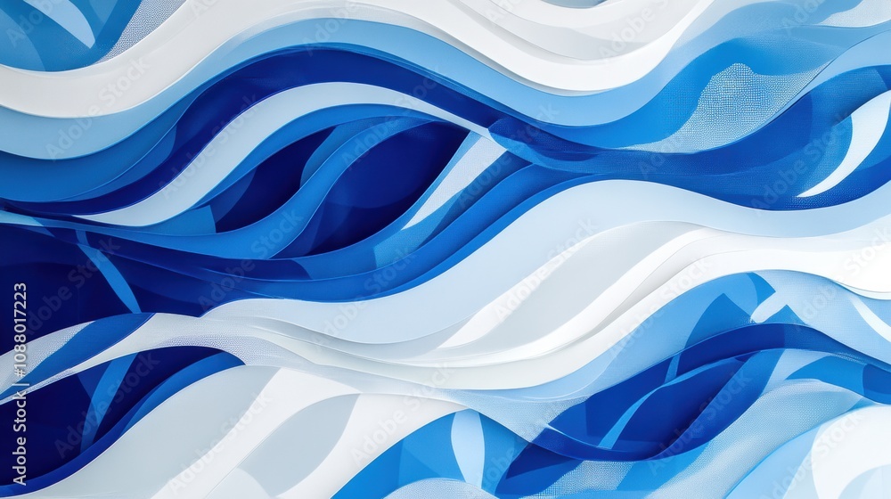 Abstract Flowing Waves in Shades of Blue and White Creating a Calming and Tranquil Atmosphere Perfect for Background or Artistic Use in Design Projects Abstract Flowing Waves in Shades of Blue and White Creating a Calming and Tranquil Atmosphere Perfect for Background or Artistic Use in Design Projects