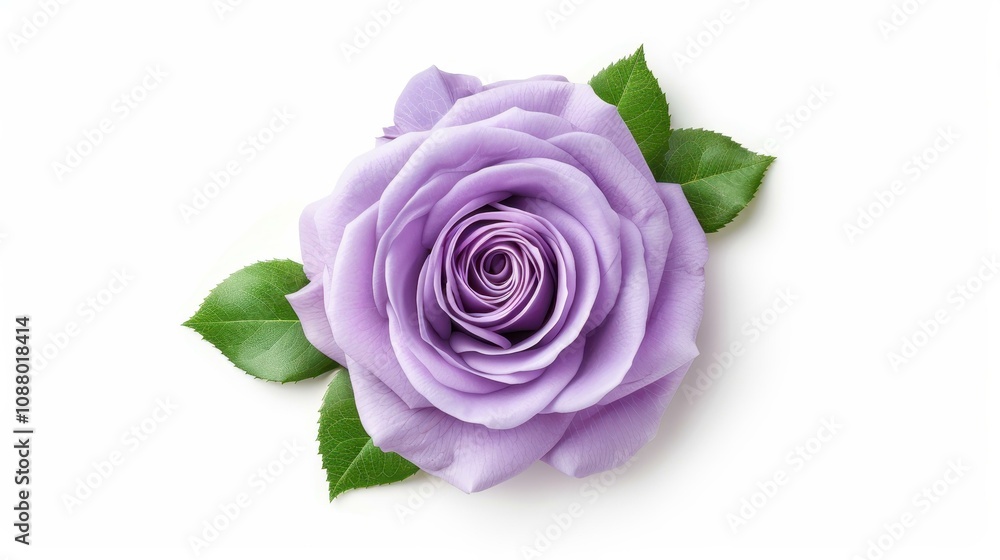 A stunning purple rose blooms beautifully against a crisp white backdrop, showcasing its delicate petals and charm. A stunning purple rose blooms beautifully against a crisp white backdrop, showcasing its delicate petals and charm.