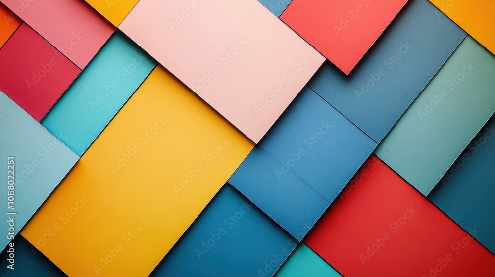 Vibrant Geometric Abstract Background with Colorful Panels in Varying Shapes Creating a Modern Visual Composition for Art and Design Projects Vibrant Geometric Abstract Background with Colorful Panels in Varying Shapes Creating a Modern Visual Composition for Art and Design Projects