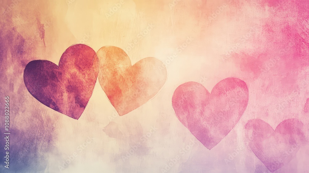 Soft and Romantic Hearts Against a Dreamy Colorful Background for Expressing Love, Affection, and Warm Emotions in Any Creative Project or Design Soft and Romantic Hearts Against a Dreamy Colorful Background for Expressing Love, Affection, and Warm Emotions in Any Creative Project or Design