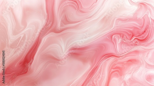 Elegant Fluid Abstract Background with Soft Pink and White Waves for Creative Projects, Invitations, or Modern Art Displays